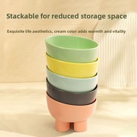 Gamelle surélevée pour animaux de compagnie à 4 pieds en forme de patte d'éléphant, 450 ml, en plastique, anti-déversement, pour la protection du cou du chat, vente en gros transfrontalière