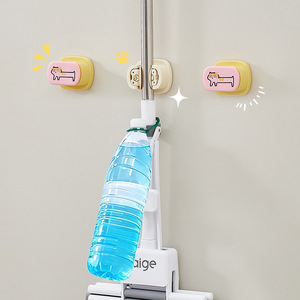 Suction Cup <b>Mop</b> Clip <b>Wall</b> Mounted No Drill <b>Mop</b> Hook For Bathroom Shower Balcony Traceless <b>Mop</b> Holder - Product Image 2