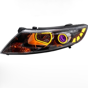 SANVI After Maket Kia K5 Accessories Car Headlight Assembly for KIA K5 2010-2013 with Xenon <b>Projector</b> Lens <b>LED</b> Angel Eyes Drl - Product Image 1