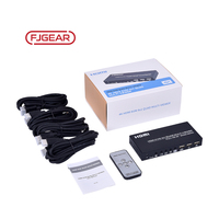 Commutateur KVM HDMI FJ-401HK Fjgear 4*1 Quad Multi-visualiseur Commutation transparente Contrôle clavier souris USB 4 ordinateurs portables