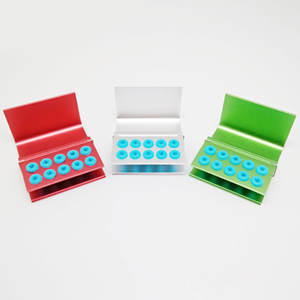 10-Hole anello in Silicone dentaria Burs supporto con contenitore sterilizzatore alimentazione manuale materiale in alluminio - Product Image 4