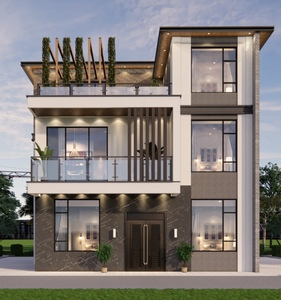 Villa de luxe préfabriquée à structure légère en acier de conception <span class=keywords><strong>moderne</strong></span> de trois <span class=keywords><strong>étage</strong></span>s <span class=keywords><strong>maison</strong></span> à panneau mural sandwich en ciment - Product Image 1