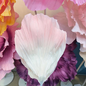 10 pièces/paquet fait à la main S M L papier crêpe tête <span class=keywords><strong>de</strong></span> fleur pétale pivoine plusieurs couleurs bricolage décoration <span class=keywords><strong>de</strong></span> mariage pétales artificiels <span class=keywords><strong>en</strong></span> gros - Product Image 4