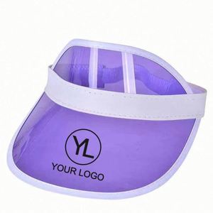 Visera Transparente con Logotipo Personalizado, Gorra de PVC Ajustable, Sombrero de Plástico Transparente para Eventos de Verano al Aire Libre - Product Image 6