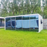 Cabane modulaire préfabriquée de luxe en forme de pomme pour hôtel, camping, glamping, resort, avec fenêtre panoramique en verre