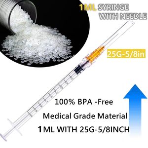 Seringues vétérinaires jetables de 1 ml en PP de qualité médicale avec embout Luer Lock et aiguille, seringue de sécurité 1 cc - Product Image 4