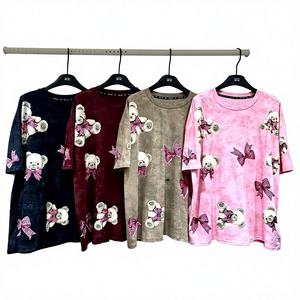 Women's 100% Cotton Crocheted <b>T</b>-<b>Shirt</b> Regular Fit Cute Cartoon Heart Bow Embroidery Short Sleeve Vintage Summer Occasions <b>One</b> - Product Image 1