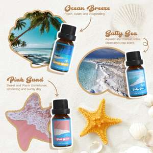Juego de 6 uds de aceites esenciales de verano, juego de regalo, aceites difusores de Aroma, Aceites perfumados para jabones, fabricación de velas, <span class=keywords><strong>Ocean</strong></span> <span class=keywords><strong>Beach</strong></span> Summer Aroma - Product Image 3