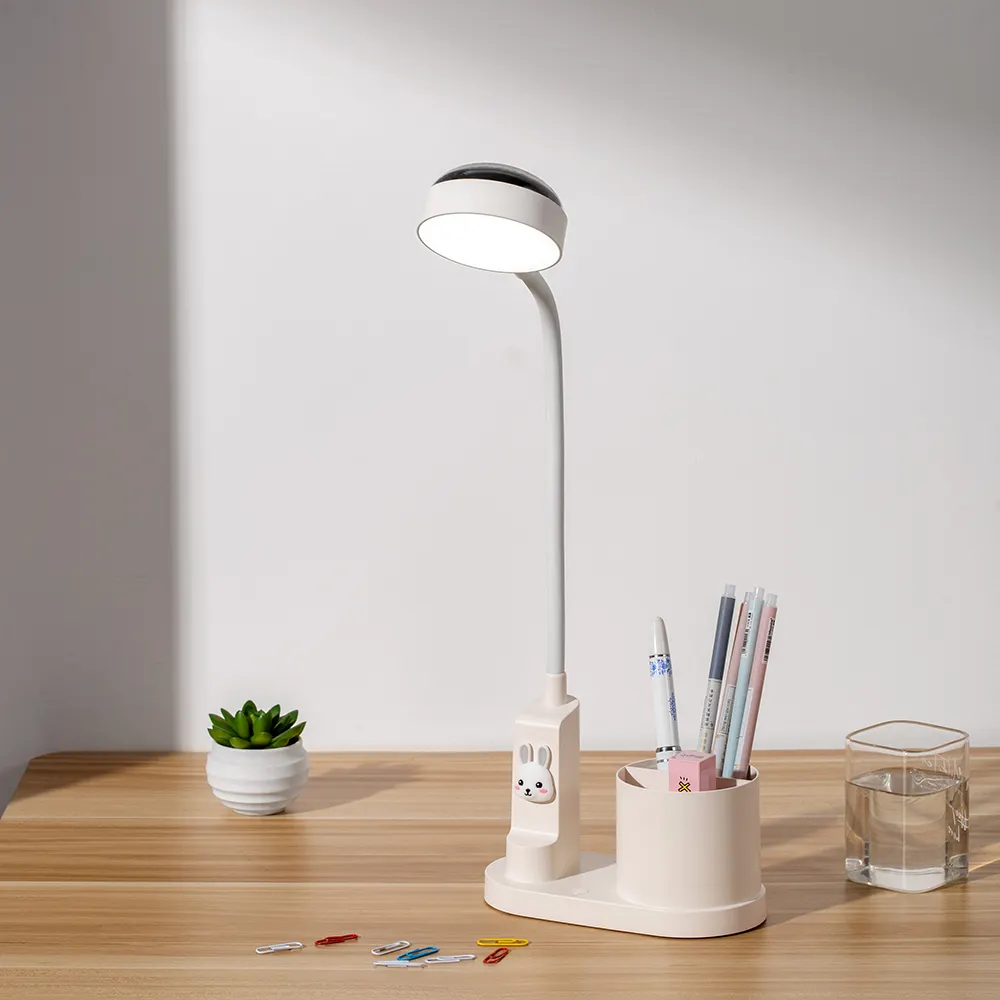 New Design Home Office Study Reading Lamp Flexible Neck Light LED USB Rechargeable Bedside Table Lamp