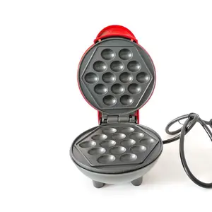 Amazon sıcak satış özel kabarcıklı waffle makinesi paslanmaz çelik çocuk kahvaltı Vaffel makinesi elektrikli pişirme kalbur Mini Waffle makinesi
