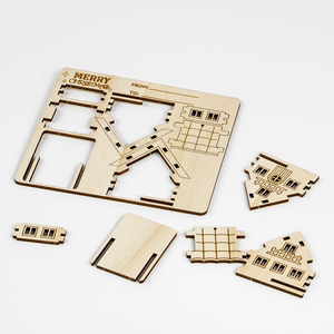 <span class=keywords><strong>Casetta</strong></span> di Natale in Legno Personalizzata, Tagliata al Laser, per Decorazioni da Appendere all'Albero - Product Image 6