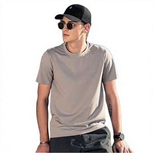 T-shirts à manches courtes unisexes pour hommes, coupe slim, 100% coton, motif uni, respirant, anti-boulochage, séchage rapide, imprimé en relief - Product Image 1
