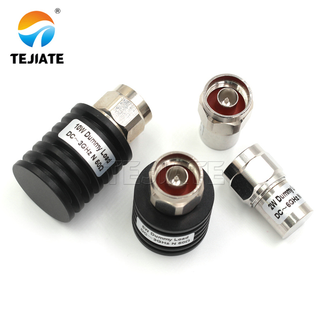 50ohm DC-3GHz N Male Type RF Coaxial Heat Sink Connector 5W/10W N Type Signal Terminal 50ohm Coaxial Termination Load Dummy Load
