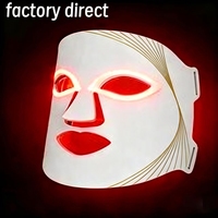Masque facial en silicone LED pour la thérapie par la lumière rouge, masque facial infrarouge LED, 7 couleurs, appareil de luminothérapie LED pour le visage