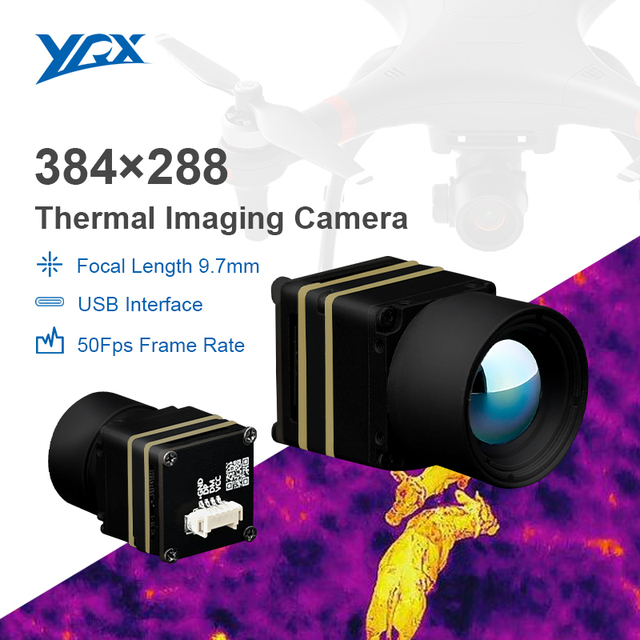 Youruixing YRX 384*288 640*512 Resolution Analog CVBS Detection LWIR Thermal Imaging Camera Module -20~550 Temperature