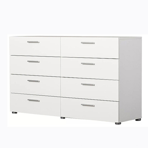 White chest of drawers wooden clothes storage cabinet dresser furniture