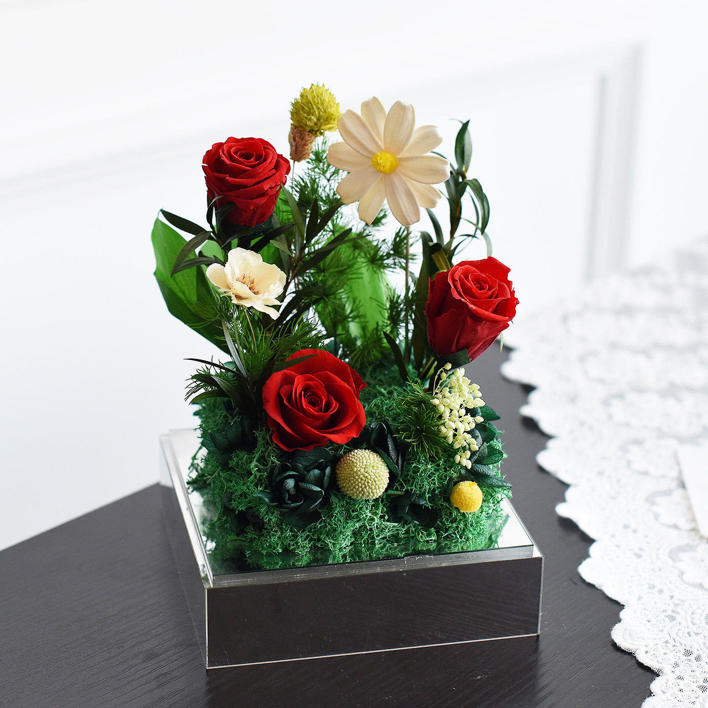 Acrylic mirror high box-Green Forest type