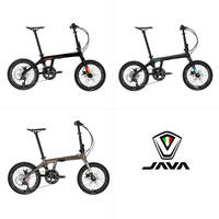 Vélo pliant en fibre de carbone JAVA ARIA 18 vitesses 20 pouces Frein à disque hydraulique à câble JAVA Aria 406 Vélo pliant en carbone 18S