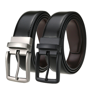 LQbeltメンズ本革ベルトピンバックルベルトリバーシブル回転卸売OEM工場カスタムロゴ - Product Image 1