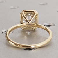 2 Karat Radiant Solitär-Verlobungsring mit im Labor gezüchtetem Diamanten, 10K/14K/18K Massivgold, IGI-zertifiziert, CVD/HPHT, individuell anpassbar