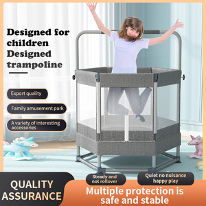 Novo design de cama de salto redonda para crianças, mini trampolim de segurança para fitness interno - Product Image 4