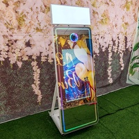 Kiosque Photobooth de Mariage en Gros avec Écran Tactile 32 Pouces, Logiciel DSLR Gratuit, Cadre LED RGB et Fonction Selfie