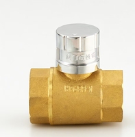 Vanne à boisseau sphérique verrouillable en laiton forgé 1/2"-1" DN15-DN25, antivol, pour compteurs d'eau, avec clé magnétique, pour systèmes d'agencements publics
