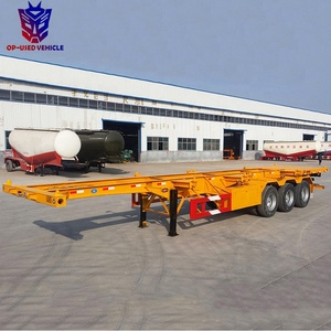 Squelette en acier de 20 et 40 pieds/semi-<span class=keywords><strong>remorque</strong></span> squelettique de châssis de conteneur à vendre - Product Image 1