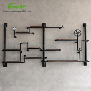 Tubería de hierro montado en la pared vintage estante tubería de organización para el restaurante y EL CAFÉ Tienda - Product Image 2