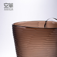 Verre brun clair Art déco européen fait à la main pour intérieurs Style minimaliste rustique pour décor de restaurants