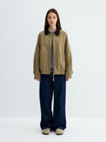 Veste unisexe, coupe ample et oversize, pour l'automne et l'hiver, élégante et luxueuse, avec fermeture éclair, vêtement d'extérieur décontracté et minimaliste