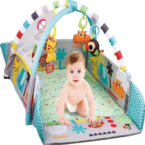 <span class=keywords><strong>Tapis</strong></span> <span class=keywords><strong>d</strong></span>'éveil <span class=keywords><strong>pour</strong></span> bébé avec piscine à balles 5 en 1, 30 balles océaniques, poupée, anneau et cloche - Jouet doux et écologique <span class=keywords><strong>pour</strong></span> enfants - Product Image 2