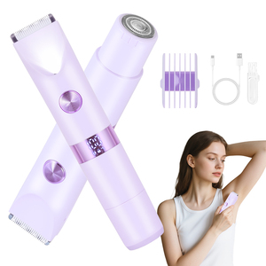 Rasoir corporel étanche double tête RF-3038 pour femmes, sans fil, IPX6, utilisation humide et sèche, pour voiture et camping-car - Product Image 2