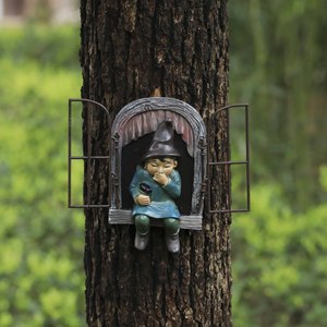 Figura de Enano Pequeño de Resina Pintada a Mano, Arte Folclórico, Artesanía, Adorno de Jardín, Estatua Decorativa para Exteriores - Product Image 3