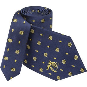 Kustom 72 ulang tahun Logo tenun serat mikro Jacquard Tie desain mode dasi poliester untuk pria dan corkelelawar Para Hombre - Product Image 2