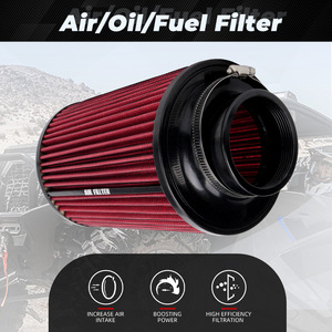Filtro de aire de 76 mm, filtro de admisión tipo hongo para mejora del rendimiento del coche, en morado, verde, rojo, negro y azul. - Product Image 4