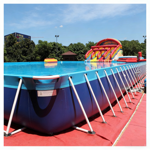 <span class=keywords><strong>Piscina</strong></span> Elevada con Marco Rectangular de Metal Grande para Niños y Adultos, Parque Acuático al Aire Libre y Accesorios - Product Image 3