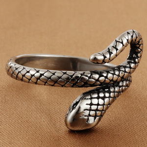 Anillo de Acero Inoxidable con Forma de Serpiente, Estilo Punk para Hombre, Diseño Animal, Joyería de Regalo 280708 - Product Image 4