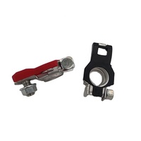 Petit design Fer étamé 12V Connecteur de pince de borne de batterie à dégagement rapide avec couvercle Positif et négatif