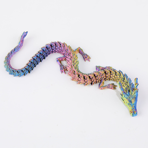 Ensemble d'œufs de dragon en plastique écologique imprimés en 3D, jouets anti-stress rotatifs en cristal sur le thème des animaux - Product Image 2