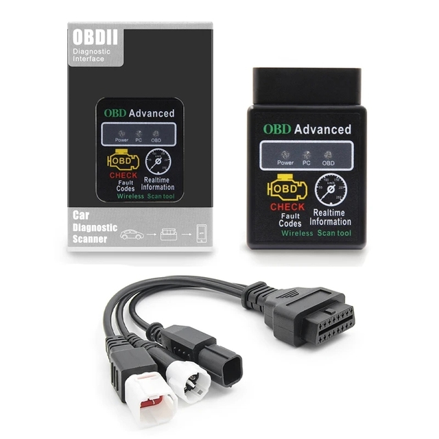 Car OBD2 Scanner ELM327 OBD Code Reader OBDII Car Scanner Diagnostic Tool for Motorcycle Android IOS Windows