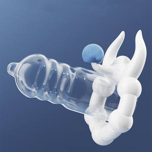 Couvre-pénis en TPE souple Bull Demon <span class=keywords><strong>King</strong></span>, préservatif réutilisable, bloqueur de sperme, extenseur de pénis masculin à action prolongée, produits sexuels pour hommes adultes - Product Image 5