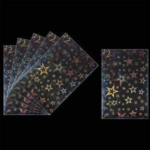 Stelle olografiche che lampeggiano pellicola protettiva morbida per carte collezionabili Photocard gioco sportivo carte idolo maniche trasparenti per carte Laser - Product Image 2