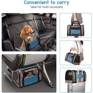 ZYZ PET TSA kedi taşıyıcı sırt çantası yumuşak taraflı havayolu onaylı, köpek seyahat çantaları büyük <span class=keywords><strong>20</strong></span> <span class=keywords><strong>lbs</strong></span> ve küçük orta köpek yürüyüş - Product Image 6