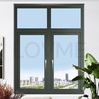 Fabricante certificado NFRC, venta al por mayor, ventanas abatibles, ventanas de arco de rotura térmica, ventanas de aluminio de vidrio personalizadas