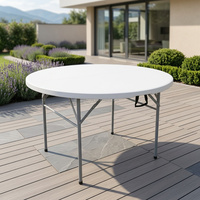 OEM 48 Zoll Klappbarer Runder Tragbarer Outdoor-Esstisch Ideal für Camping und Picknicks
