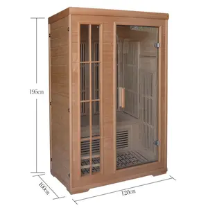 Competitive price high quality hemlock carbon board sauna room with wooden handle