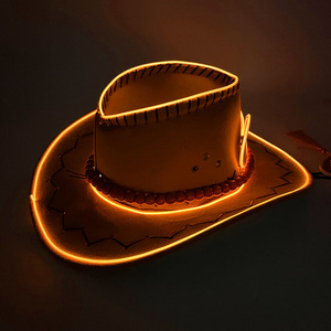Anime japonais Orange <span class=keywords><strong>Ace</strong></span> LED Light up Cowboy Hat Lumineux Hommes Cosplay Party Cap Costume Nouveauté Cadeaux - Product Image 4
