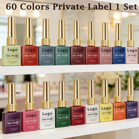 Lot de 60 couleurs de vernis à ongles gel 15 ml en gros – Kit gel UV néon et nude pour marque privée – Ensemble de vernis permanent