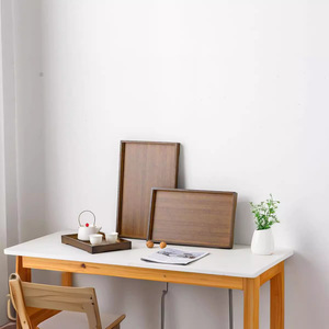 Rectangular Wooden <b>Serving</b> <b>Tray</b> Small Medium <b>Large</b> Size Solid Color For Tea House Home Barbecue Fruit Platter - Product Image 1